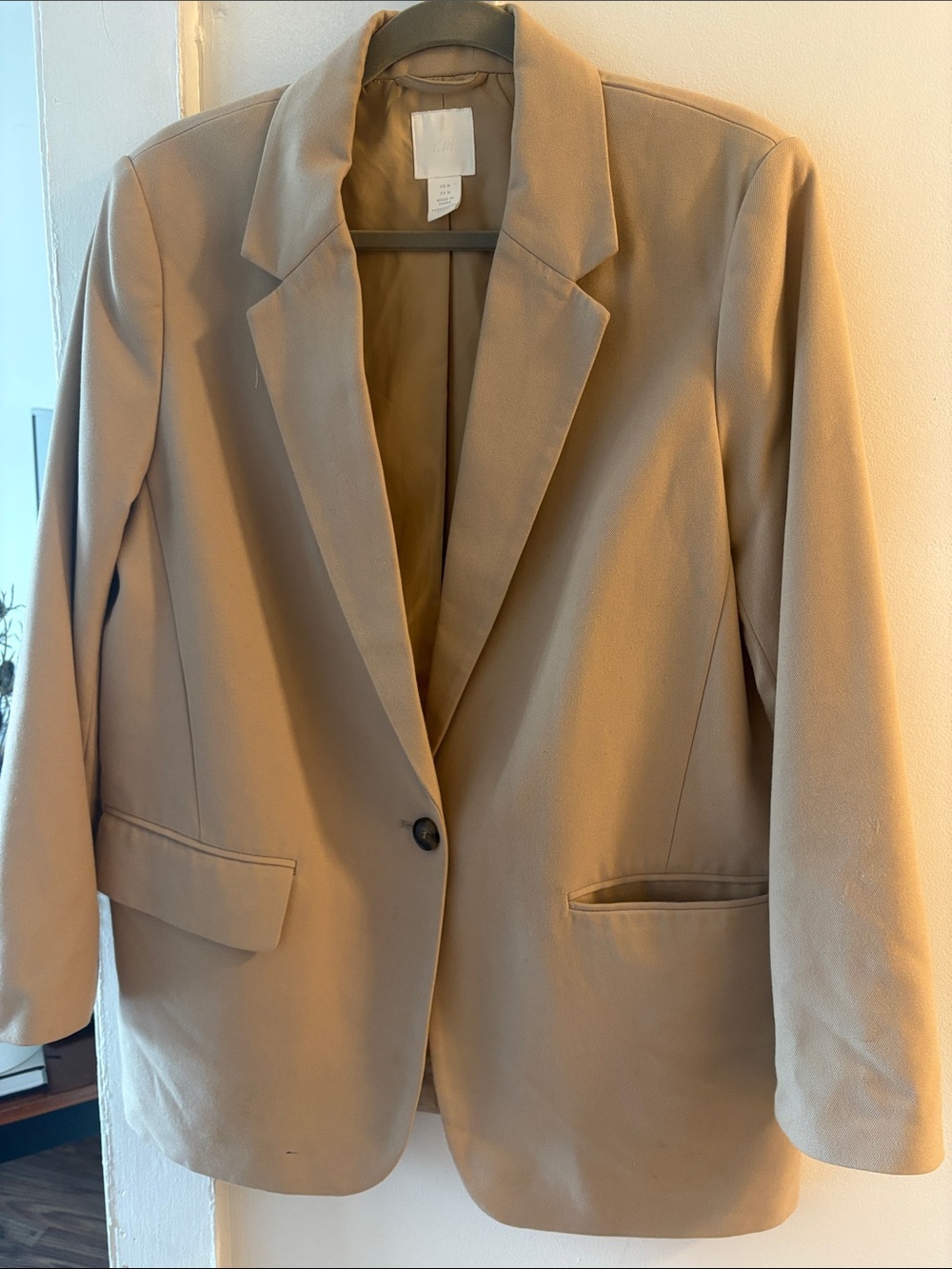H&M Tailored Tan Single-Button Blazer